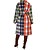 cheap Coats &amp; Trench Coats-Women&#039;s Trench Coat Fall Winter Daily Long Coat V Neck Single Breasted Two-button Warm Regular Fit Casual Jacket Long Sleeve Print Plaid / Check Color Block Orange