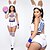 cheap Cosplay &amp; Costumes-Inspired by Cosplay Space Jam Lolita Tune Squad Lola Bunny Anime Cosplay Costumes Japanese Cosplay Suits Halloween Top Pants For Women&#039;s