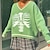 cheap Sweaters-Women&#039;s Sweater Pullover Skeleton Modern Style Active Casual St. Patrick&#039;s Day Long Sleeve Sweater Cardigans Fall Winter Round Neck Orchid Green Purple / Holiday