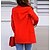 preiswerte Damen Jacken-Damen Blazer Patchwork Standard Mantel Khaki Rote Täglich Geschäftlich Öffnung vorne Herbst V Ausschnitt Regular Fit S M L XL XXL 3XL / Atmungsaktiv / Feste Farbe
