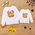 cheap New Arrivals-Mommy and Me Halloween Cotton Tops Sweatshirt Athleisure Cartoon Pumpkin Print White Black Red Long Sleeve Basic Matching Outfits / Fall / Spring / Cute