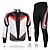 preiswerte Fahrradbekleidung-Herren Langarm Radtrikot mit Radhose lang fahrradbekleidung Fahrradjacke Radjacke MTB Mountain Rennrad Winter Grün Purpur Gelb Patchwork Fahhrad warm halten 3D-Pad Atmungsaktiv Rasche Trocknung