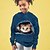 cheap Boys&#039; Hoodies &amp; Sweatshirts-Kids Girls&#039; Hoodie Long Sleeve Dusty Blue 3D Print Cat Active 4-12 Years / Fall
