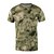 abordables Vêtements de chasse-Homme Impression 3D camouflage T-shirt de chasse camouflage Manches Courtes Extérieur Séchage rapide Respirable Anti-transpiration Eté Coton Polyester Sommet Camping / Randonnée Chasse Combat Vert