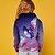 cheap Girls&#039; Hoodies &amp; Sweatshirts-Kids Girls&#039; Hoodie Long Sleeve Butterfly 3D Print Purple Children Tops Active Fall Regular Fit 4-12 Years