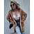 cheap Coats &amp; Trench Coats-Women&#039;s Coat Patchwork Long Coat Apricot Daily Sporty Open Front Fall Hoodie Slim S M L XL / Warm / Solid Color