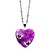 cheap Necklaces-butterfly heart pendant necklace vintage choker glass love heart chain jewelry for women girls (navy)