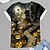 abordables Hauts grande taille-T-shirt Grande taille Hauts Femme Graphique Paysage Potiron Imprimer Ras du cou Manches Courtes L&#039;autume L&#039;hiver basique Vêtement de rue Jaune Blanche Grande taille XL XXL 3XL 4XL 5XL / Halloween