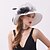 cheap Hats-Women&#039;s Elegant &amp; Luxurious Party Wedding Special Occasion Party Hat Solid Color Flower Black White Hat Portable Sun Protection Breathable / Fall / Winter / Spring / Summer