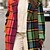 cheap Coats &amp; Trench Coats-Women&#039;s Coat Fall Spring Street Casual Daily Maxi Coat Windproof Warm Regular Fit Chic &amp; Modern Casual Jacket Long Sleeve Tassel Fringe Print Color Gradient Plaid / Check Orange