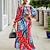 cheap Plus Size Dresses-Women&#039;s Plus Size Graphic Two Piece Dress One Shoulder Long Sleeve Lantern Sleeve Casual Spring Summer Daily Holiday Maxi long Dress Dress