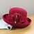 cheap Hats-Women&#039;s Artistic / Retro Party Wedding Special Occasion Party Hat Flower Flower Wine Black Hat Portable Sun Protection Ultraviolet Resistant / Yellow / Fall / Winter / Spring / Vintage