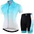 cheap Cycling Clothing-21Grams Women&#039;s Short Sleeve Cycling Jersey with Shorts Mountain Bike MTB Road Bike Cycling Green Blue Yellow Polka Dot Gradient Bike Spandex Polyester Clothing Suit 3D Pad Breathable Quick Dry