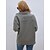 cheap Coats &amp; Trench Coats-Women&#039;s Jacket Fall Winter Daily Work Regular Coat Turndown Single Breasted Warm Slim Sporty Casual Jacket Long Sleeve Patchwork Solid Color Dark Grey