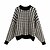 cheap Sweaters-Women&#039;s Pullover Sweater Jumper Knit Print Crew Neck Houndstooth Party Beach Stylish Casual Drop Shoulder Fall Spring Light Blue Black S M L / Long Sleeve / Regular Fit