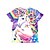 abordables camisetas 3d de niña-camiseta para niños camiseta para niñas camiseta de manga corta caballo unicornio arcoíris estampado 3d gráfico estampado animal arcoíris tops para niños verano activo lindo causal 2-13 años