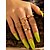 baratos Anéis-Anel Clássico Dourado Liga Natureza Moda Férias 1conjunto Tamanho Único / Mulheres