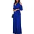 cheap Women&#039;s Jumpsuits-Black Jumpsuit for Women Lace up V Neck Ordinary Street Regular Fit Long Sleeve Wine Royal Blue S M L Fall