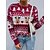 cheap Sweaters &amp; Cardigans-Women&#039;s Ugly Sweater Pullover Jumper Abstract Snowflake Knitted Braided Stylish Casual Long Sleeve Regular Fit Sweater Cardigans Fall Winter Crew Neck Red / Going out