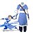 billige Anime Cosplay-Inspireret af Avatar: The Legend of Korra Katara Anime Cosplay Kostumer Japansk Cosplay jakkesæt Trikot / Heldragtskostumer Bukser Handsker Til Herre / Halsklæder / Halsklæder
