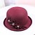 cheap Hats-Women&#039;s Party Hat Flower Party Wedding Street Wine Black Pure Color Hat / Khaki / Fall / Winter