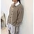 cheap Sweaters-Women&#039;s Cardigan Sweater Jumper Knit Knitted Button Crew Neck Solid Color Daily Stylish Basic Essential Drop Shoulder Fall Winter Oatmeal Dark Gray One-Size / Long Sleeve / Casual / Loose