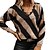 cheap Sweaters-Women&#039;s Sweater Jumper Knit Knitted V Neck Color Block Daily Going out Stylish Casual Fall Winter Khaki S M L / Long Sleeve / Regular Fit