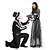 cheap Anime Cosplay-Skeleton / Skull Vampire Ghost Bride Costume Party Prom Women&#039;s Teen Adults&#039; Gothic Halloween Festival / Holiday Cotton / Linen Blend Black Women&#039;s Easy Carnival Costumes / Dress / Headwear / Dress