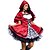 preiswerte Anime Cosplay-Rotkäppchen Cosplay Kostüm Damen Erwachsene Halloween Halloween Halloween Fest / Feiertage Terylen Rot Damen Einfach Karneval Kostüme Print / Kleid / Handschuhe / Umhang / Kleid / Handschuhe