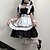 baratos Cosplay Anime-Inspirado por Fantasias Ternos de Empregadas Anime Trajes de cosplay Japanês Trajes de cosplay Vestidos Vestido Gravata De Pulso Para Mulheres / Doce lolita / Gótica Lolita