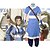 abordables Cosplay de Animes-Inspirado por Avatar: la leyenda de Korra Katara Animé Disfraces de cosplay Japonés Trajes De Cosplay Leotardo / Pijama Mono Pantalones Guantes Para Hombre / Corbatas / Corbatas