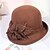 cheap Hats-Women&#039;s Chic &amp; Modern Party Wedding Street Party Hat Pure Color Flower Wine Black Hat Portable Sun Protection Ultraviolet Resistant / Brown / Fall / Winter
