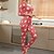 cheap Women&#039;s Jumpsuits-Women&#039;s Jumpsuit Abstract Print Casual V Neck Daily Wear Long Sleeve Regular Fit Watermelon Red Cai Lan Grey S M L Fall &amp; Winter