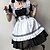 billige Anime Cosplay-Inspireret af Cosplay Tjenestepige Kostumer Anime Cosplay Kostumer Japansk Cosplay jakkesæt Kjoler Kjole Halsklæder Wristlet Til Dame / Søde Lolita / Gotisk Lolita