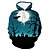 preiswerte Hoodies-Herren Unisex Grafik-Drucke Fledermaus Pullover Hoodie Sweatshirt Bedruckt 3D-Druck Täglich Sport 3D-Druck Alltag Kapuzenpullover Sweatshirts Blau