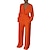 cheap Women&#039;s Jumpsuits-Women&#039;s Casual Streetwear V Neck Street Daily Wear Wide Leg Orange Jumpsuit Solid Colored
