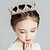 preiswerte Kinder Kopfbedeckungen-Kinder Baby Mädchen Krone Tiara Haarnadel Korea niedliche Mode elegante Persönlichkeit Geburtstagsgeschenk exquisite Leistung Prinzessin Stirnband