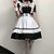 preiswerte Anime Cosplay-Inspiriert von Cosplay Dienstmädchenuniform Anime Cosplay Kostüme Japanisch Cosplay-Anzüge Kleider Kleid Krawatten Armband Für Damen / Süße Lolita / Gotische Lolita