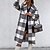 cheap Coats &amp; Trench Coats-Women&#039;s Coat Fall Winter Street Going out Long Coat Turndown Single Breasted Warm Regular Fit Casual Streetwear Jacket Long Sleeve Pocket Plaid / Check Gray Black