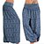 preiswerte Pants-Damen Yogahose Pumphose Unten Haremshosen Faltbarer Taillenbund Palazzo breites Bein Elefant Hippie Boho Rasche Trocknung Feuchtigkeitsabsorbierend Marineblau Armeegrün Weiß Zumba Bauchtanz Yoga