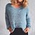 cheap Sweaters-Women&#039;s Pullover Sweater Jumper Crochet Knit Knitted V Neck Solid Color Home Daily Stylish Basic Essential Drop Shoulder Fall Winter White Black S M L / Long Sleeve / Casual / Regular Fit