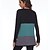 cheap Women&#039;s Clothing-Women&#039;s Blouse Boho Long Sleeve Color Block V Neck Pleated Button Business Elegant Vintage Tops Black