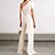 cheap Women&#039;s Jumpsuits-Women&#039;s Jumpsuit Solid Color Patchwork With Overskirt Elegant One Shoulder Wide Leg Prom Daily Wear Sleeveless Regular Fit White S M L Fall