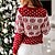 billige Sweaters-kvinders grimme julesweater jule pullover sweater sweater rund hals strik akryl strikket efterår vinter jul afslappet blød langærmet snefnug hvid rød s m l