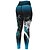 cheap Exercise, Fitness &amp; Yoga Clothing-21Grams® Women&#039;s Yoga Pants High Waist Cropped Leggings Floral / Botanical Tummy Control Butt Lift Quick Dry Dark Navy Yoga Fitness Gym Workout Sports Activewear High Elasticity / Athletic