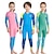 cheap Wetsuits, Diving Suits &amp; Rash Guard Shirts-Dive&amp;Sail Boys Girls&#039; UV Sun Protection UPF50+ Breathable Rash Guard Dive Skin Suit Full Body Front Zip Swimwear Patchwork Swimming Diving Surfing Snorkeling Autumn / Fall Spring Summer / Stretchy