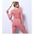 cheap Exercise, Fitness &amp; Yoga Clothing-Women&#039;s Tracksuit Activewear Set Yoga Suit 2pcs 2 Piece Winter Cropped Leggings Crop Top Clothing Suit Solid Color Pink Grey Yoga Fitness Gym Workout Nylon Tummy Control Butt Lift 4 Way Stretch Long