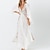 cheap Casual Dresses-Women&#039;s Maxi long Dress Swing Dress White Black 3/4 Length Sleeve Print Floral Print V Neck Fall Summer Casual Boho 2021 S M L XL XXL