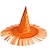 cheap Hats-Women&#039;s Party Hat Glitter Party Halloween Masquerade Black Red Pumpkin Hat / Orange / Fall / Winter / Vintage
