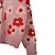cheap Sweaters-Women&#039;s Cardigan Jumper Knit Floral Knitted Cropped V Neck Floral Weekend Festival Casual Fall Winter Blue Pink One-Size / Long Sleeve / Regular Fit
